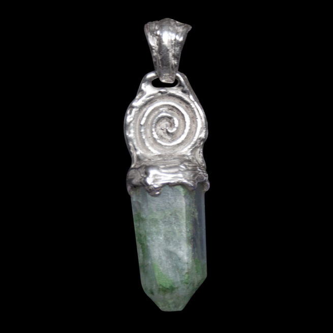Silver Spiral Fluorite Pendant – Image 4