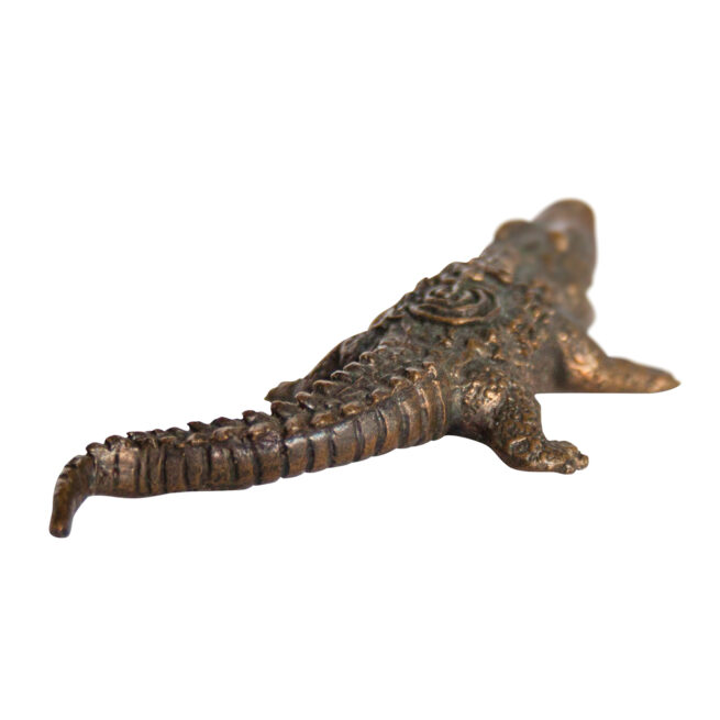 Small Brass Crocodile Statue - Image 3