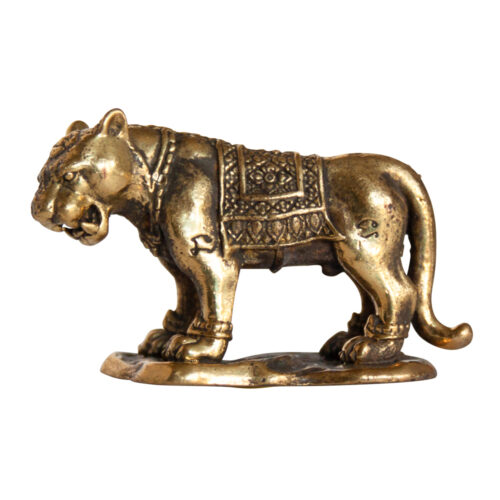 Small Brass Jaguar Statue