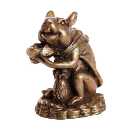 Small Brass Mouse Statue