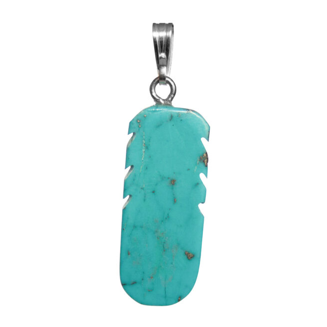 Pendentif Petite Plume Turquoise – Image 4