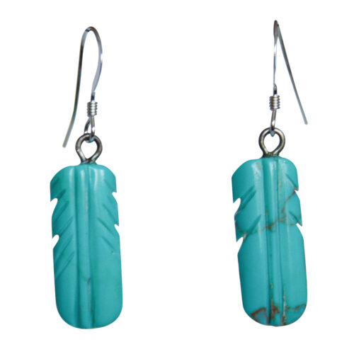 Stacey Turpen Turquoise Feather Earrings