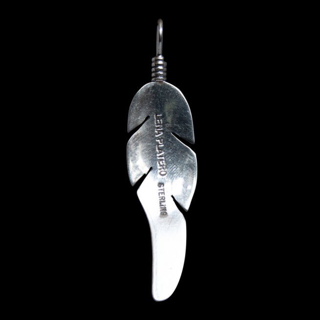 Tapered Silver Feather Pendant - Image 4