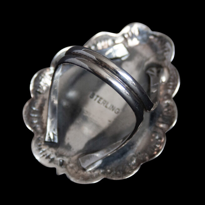 Traditional Navajo Red Coral Ring - Image 4