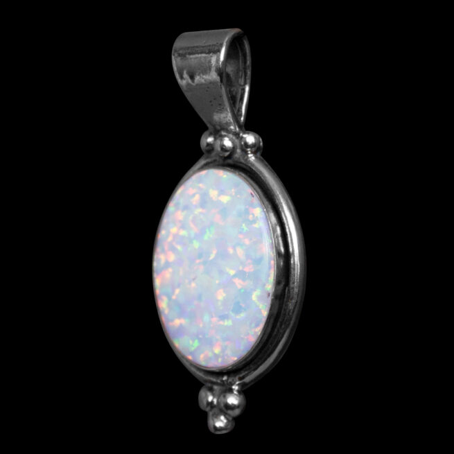 White Opal Oval Pendant - Image 3