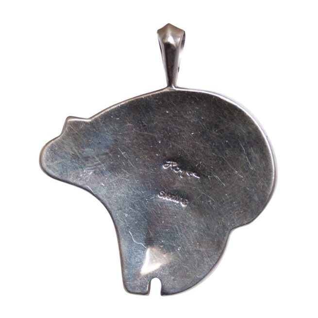 Zuni Malachite Bear Pendant - Image 4