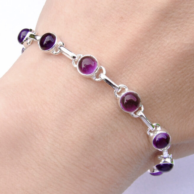 Amethyst Sterling Silver Bracelet - Image 2