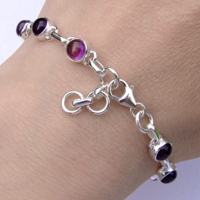 Amethyst Sterling Silver Bracelet - Image 3