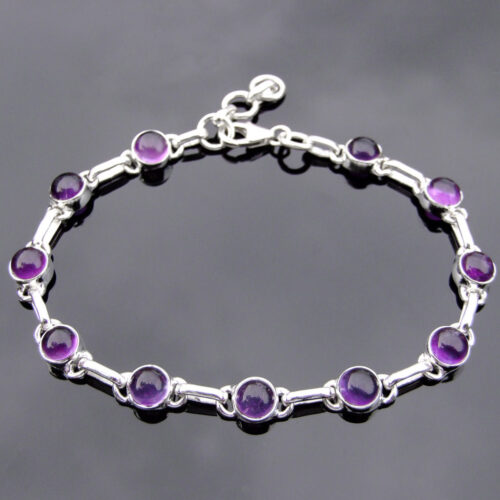 Amethyst Sterling Silver Bracelet