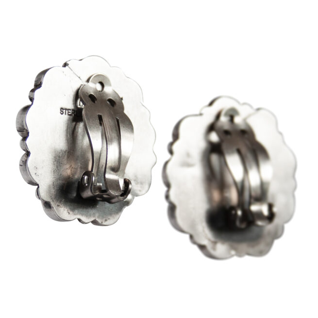 Black Jet Navajo Clip-On Earrings – Image 3