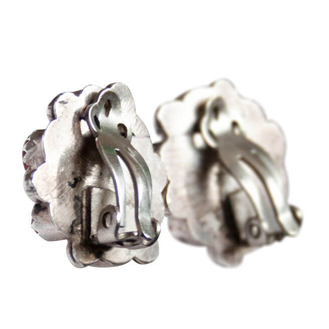 Coral Flower Clip-On Earrings - Image 3