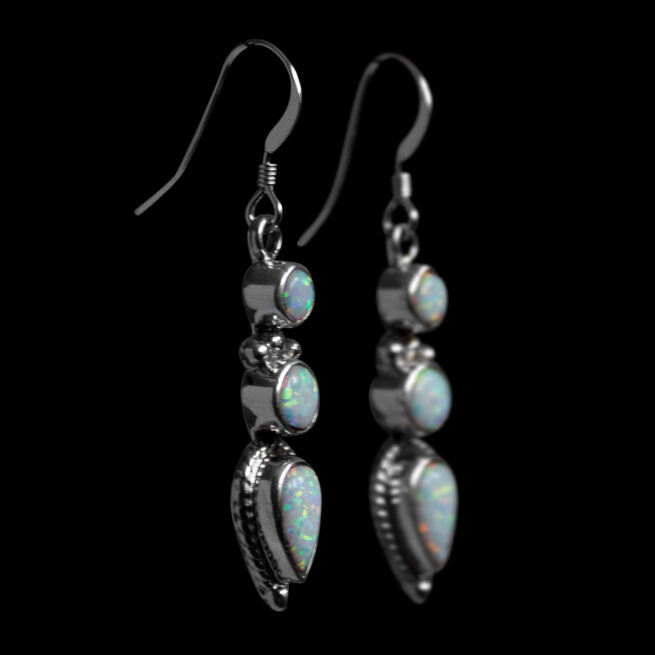 Gary Shorty Triple Opal Earrings – Image 2