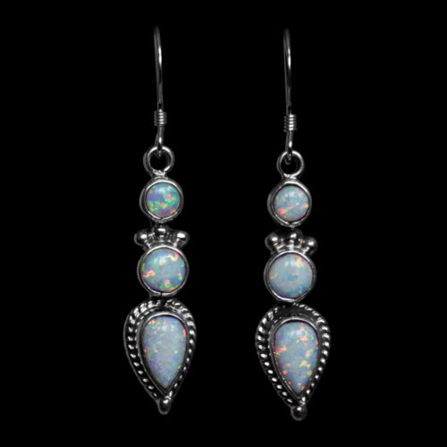 Gary Shorty Triple Opal Earrings