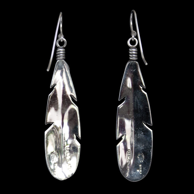 Lena Platero Silver Feather Earrings - Image 4