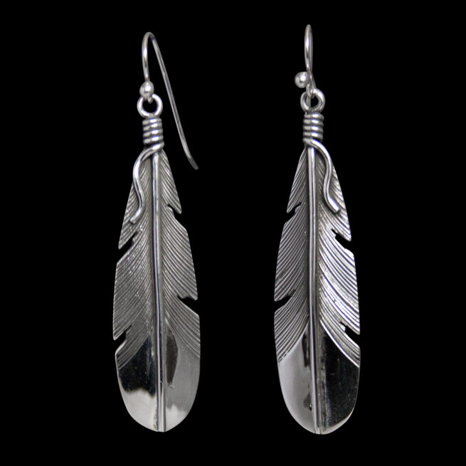 Lena Platero Silver Feather Earrings