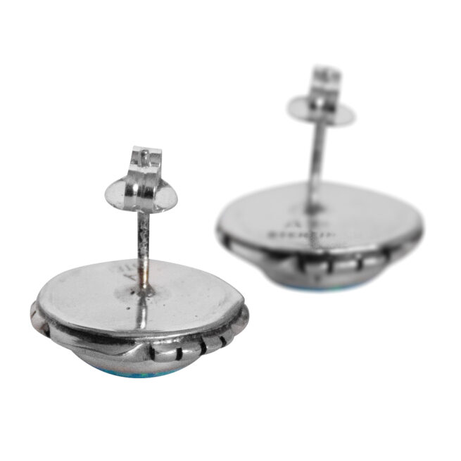 Round Opal Earring Studs - Image 4