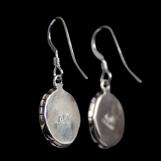Round Opal Hook Earrings – Image 4