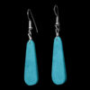 Zuni Turquoise Slab Earrings - Image 2