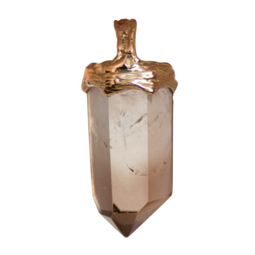 18K Gold Citrine Point Pendant