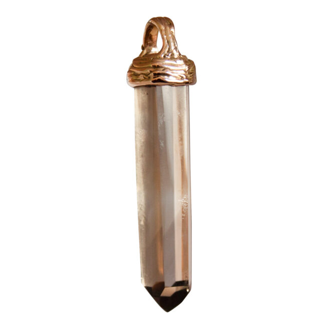 18K Gold Smoky Quartz Pendant - Image 3