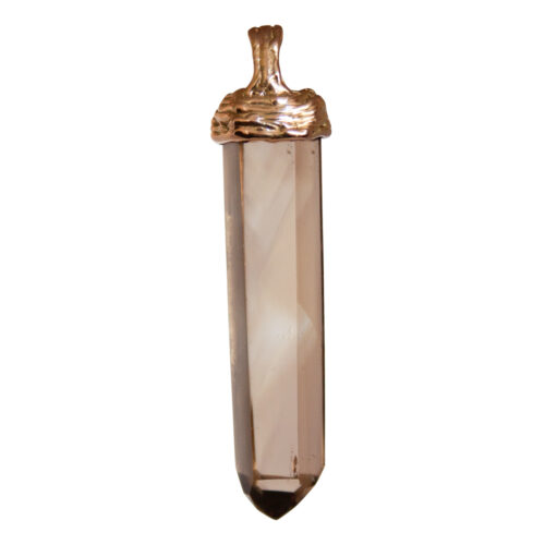 18K Gold Smoky Quartz Pendant