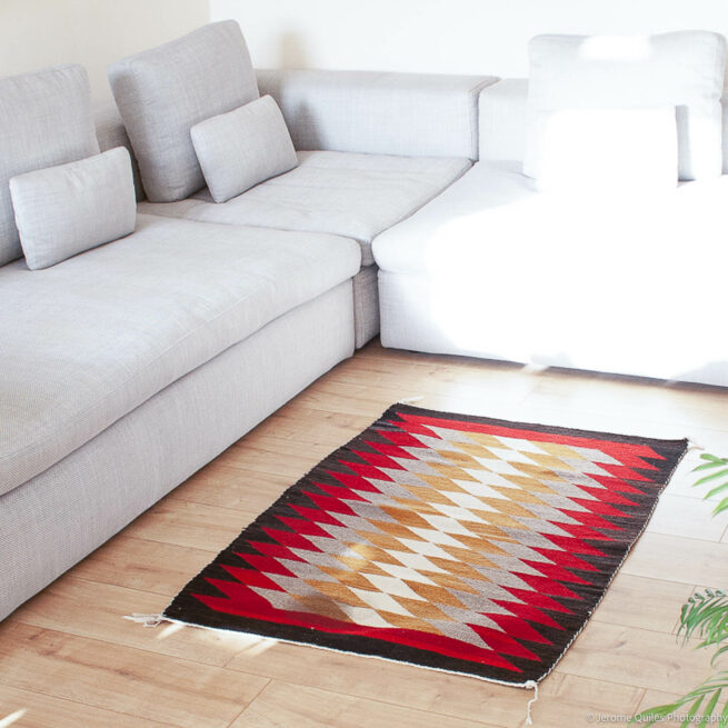 1950s Storm Design Navajo Weaving – Image 5