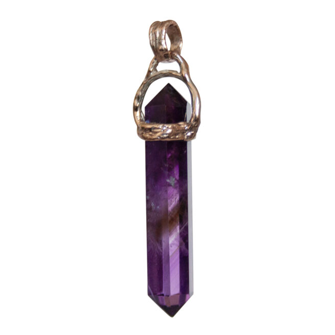 Pendentif Améthyste Double Terminaison Or 9 Carats – Image 6