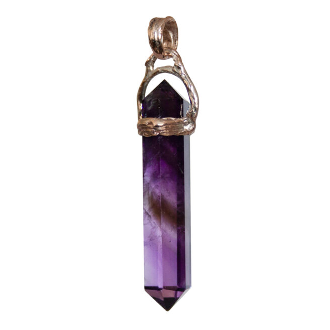 Pendentif Améthyste Double Terminaison Or 9 Carats – Image 5