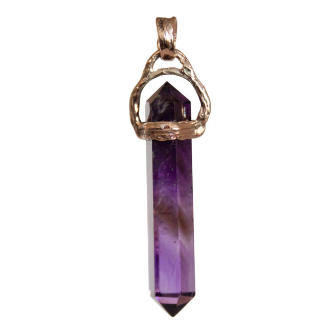 Pendentif Améthyste Double Terminaison Or 9 Carats – Image 4