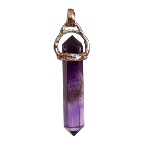 9K Gold Double-Terminated Amethyst Necklace