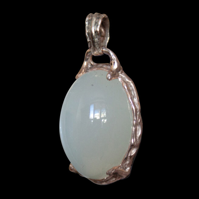 9K Gold Moonstone Cabochon Necklace – Image 3