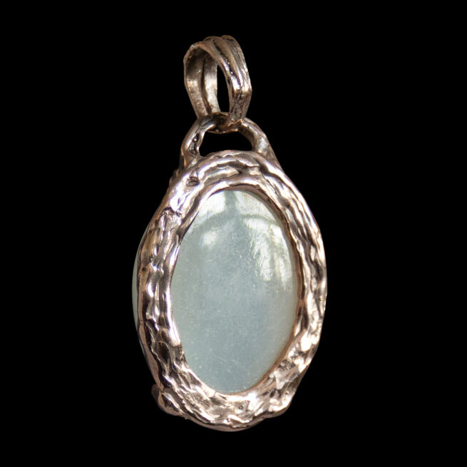 9K Gold Moonstone Cabochon Necklace – Image 5