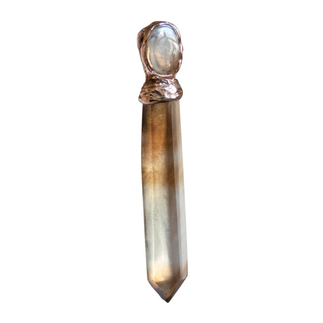 Pendentif Citrine Pierre de Lune Or 9 Carats – Image 2