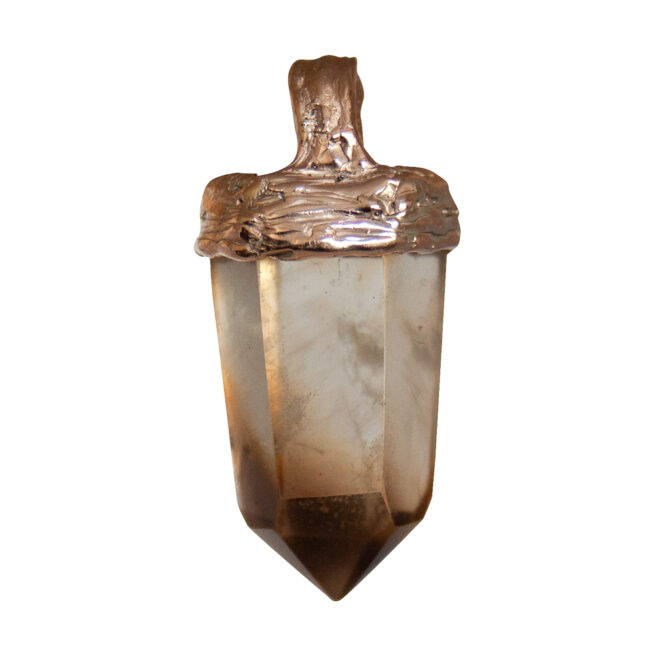 Pendentif Citrine Fumée Or 9 Carats – Image 3