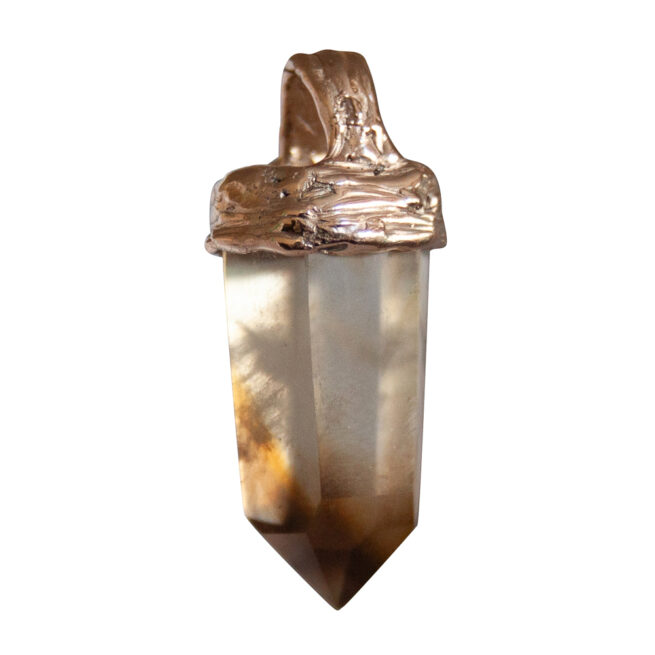 Pendentif Citrine Fumée Or 9 Carats – Image 4