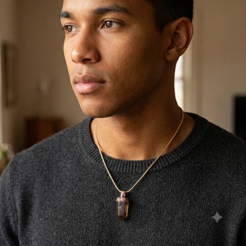 9K Gold Smoky Citrine Pendant