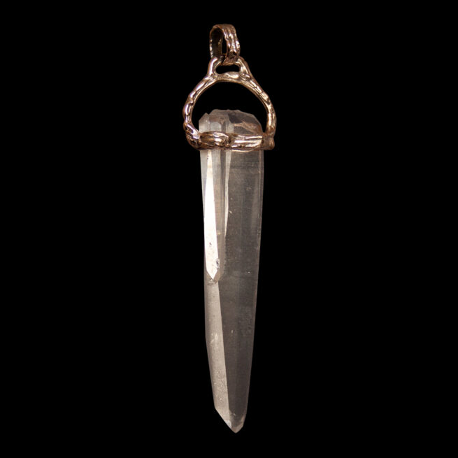 Pendentif Cristaux Jumeaux Or 9 Carats – Image 6