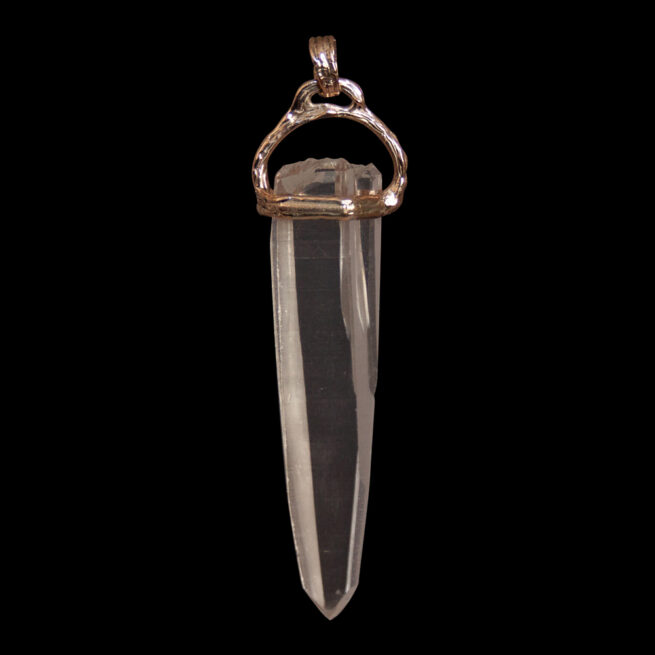 Pendentif Cristaux Jumeaux Or 9 Carats – Image 4