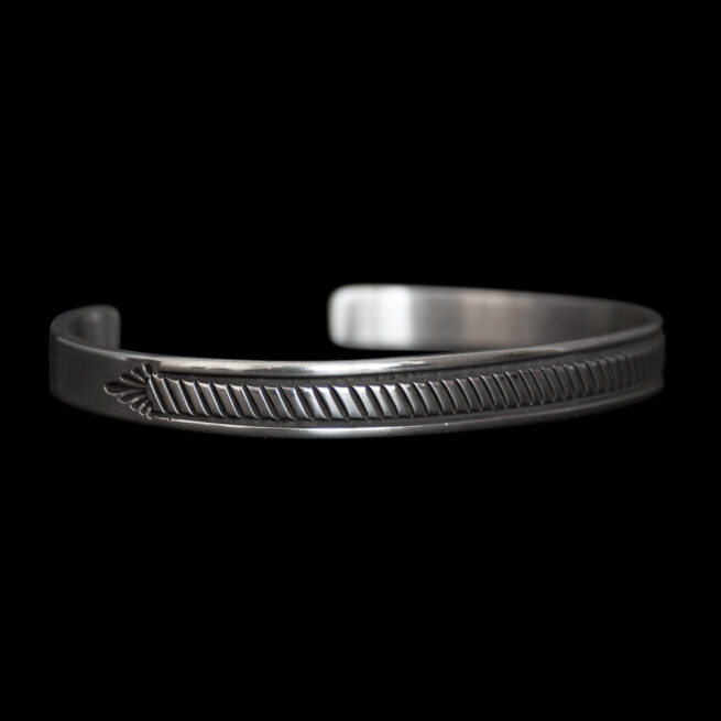 Bruce Morgan Striated Silver Bracelet – Image 2