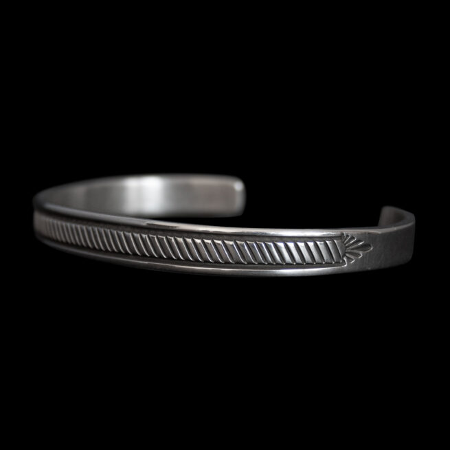 Bruce Morgan Striated Silver Bracelet – Image 3