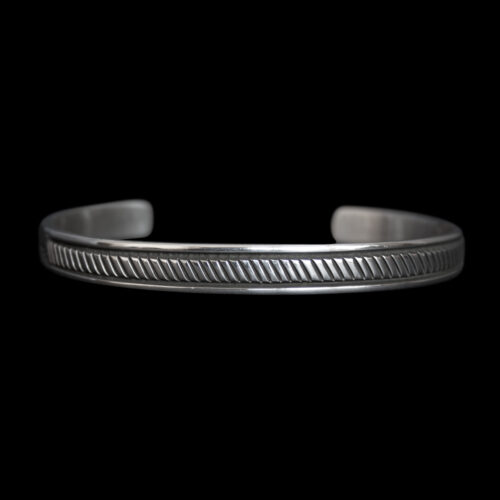 Bruce Morgan Striated Silver Bracelet