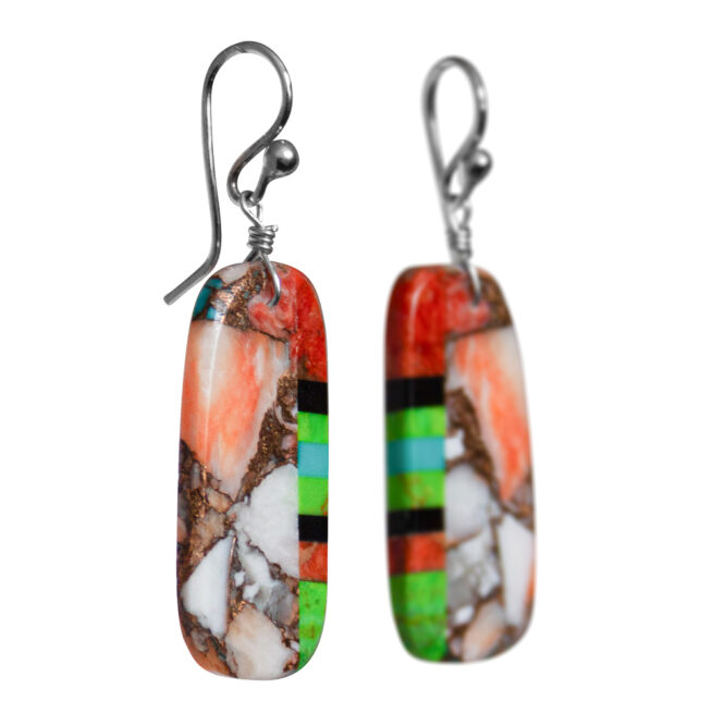 Mojave Turquoise Variscite Multicolour Earrings - Image 2