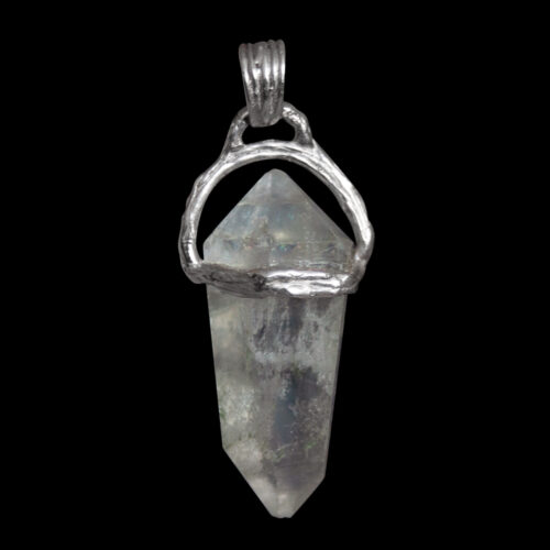 Double-Terminated Green Fluorite Pendant