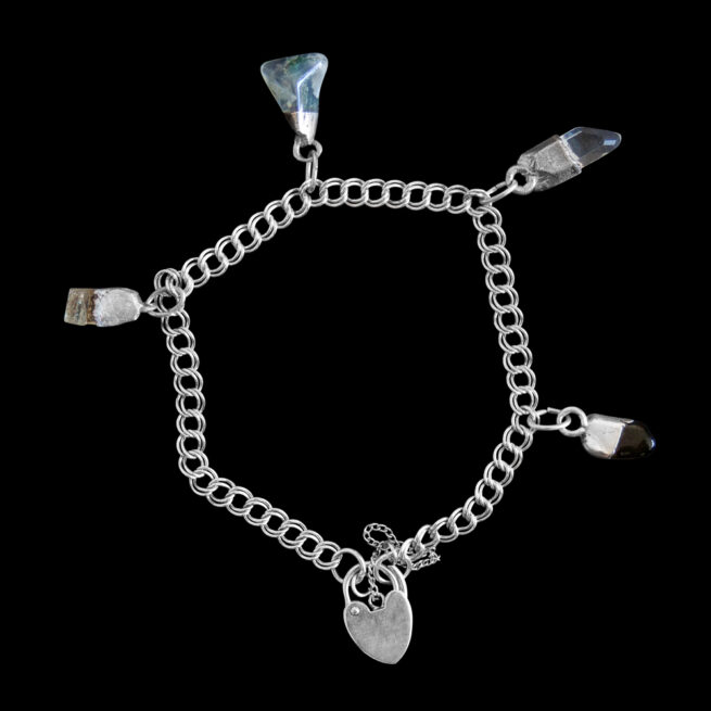 Four-Stone Crystal Charm Bracelet