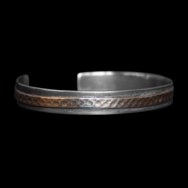 Gold Brushed Hammered Vintage Bracelet - Image 2