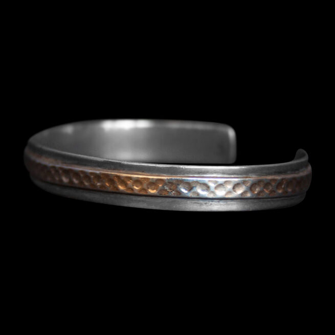 Gold Brushed Hammered Vintage Bracelet - Image 3