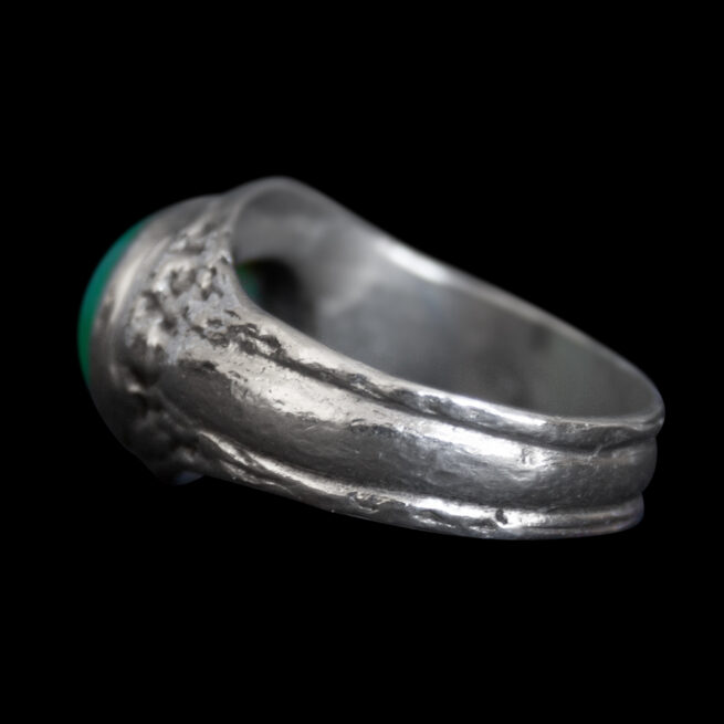 Green Chrysoprase Sterling Silver Ring – Image 5