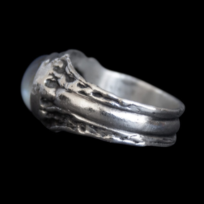 Grey Moonstone Sterling Silver Ring – Image 5