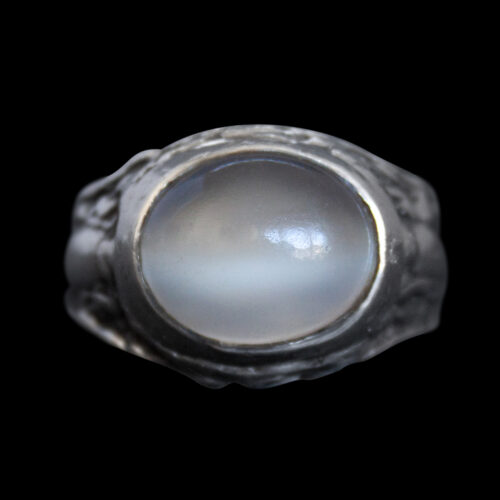 Grey Moonstone Sterling Silver Ring