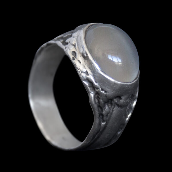 Grey Moonstone Sterling Silver Ring – Image 6